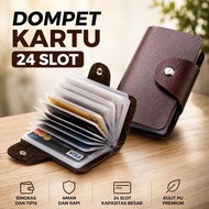 24-Slot Card Wallet Made of Synthetic Leather PU Leather Case Card Holder Premium PU Leather 24 Slot