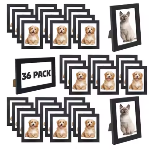 Set of 36 Picture Frame Bulk 4x6 Photo Picture Frames Gallery Wall Photo Frames Simple Black Picture