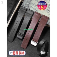 Ready Stock = Hot-selling Soft Leather Watch Strap Alternative Langqin Tissot West Iron City Men Women Plain Weave Thin Belt D Home Watch Accessories 0708