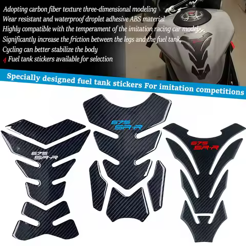 For 675SR-R SR675 675 SR-R 2024 2025 2026 Motorcycle accessories Carbon Fiber 3D Oil Fuel Gas Tank P