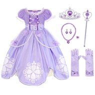 CODChristmas Princess Dress Baby Girl Clothes Sofia Princess Costume Cosplay Party Dress UpDFYHDHFYU