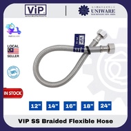 VIP Stainless Steel Braided Flexible Hose - 12", 14", 16", 18", 24"