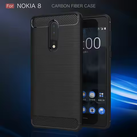 For Nokia 8 TA-1004 Case Carbon Fiber Cover For Nokia 6.1 Case Silicone Soft Capa For Nokia 7 Plus 2