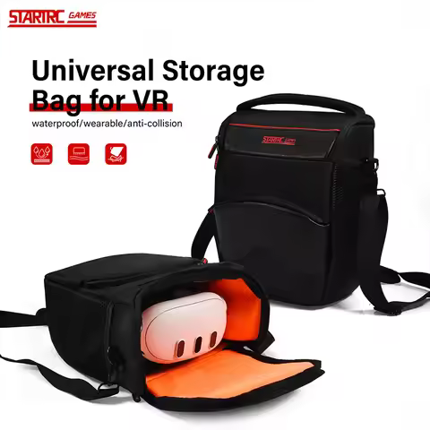 Large Storage Case for Meta Quest 3/2/1 Portable Carrying Case Shoulder Bag for PS VR2/Pico 4 Pro VR