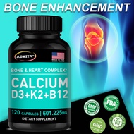 4-in-1 Calcium Supplement for Women and Men Bone and Heart Complex with Vitamin D3 K2, Calcium Suppl