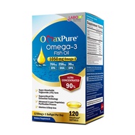 LABO Nutrition OmaxPure Omega 3 Fish Oil, 1125mg Omega-3 with DHA & EPA, 120 Count, Pharmaceutical G