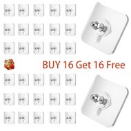 48 Piece No Drill Screw Stickers, Strong Adhesive No Nail, No Drilling Required Adhesive Wall Hooks 