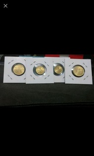 香港 1965年 伊利沙伯 5仙硬幣及1963年及1978年 1毫 共4個 極強轉光  有污，掛號$20