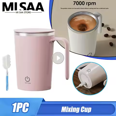 400ml Automatic Self Stirring Mug Coffee Milk Juice Mixing Cup Electric Stainless Steel Lazy Rotatin
