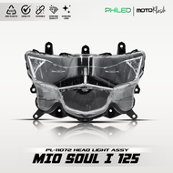 PHILED MIO SOUL I 125  HEADLIGHT ASSY CLEAR LENS PL-11072 HEAD LIGHT ASSEMBLY FOR YAMAHA MIO SOUL i1