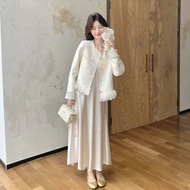 Chic Beige Suit Dress Set