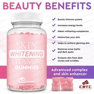 Glutathione Gummies, Glutathione Vegan Glowing Skin with Biotin L-Glutathione Vitamin C, 60 Gummies