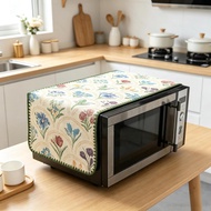 30cm×90cm Cotton Linen Microwave Oven Dust Proof Cover Microwave Dust Cover Home Decoration Applianc