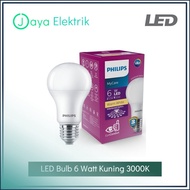 [RETAIL] Philips LED Lamp 6 Watt Yellow Warm White 3000K (6W 6W 6Watt) - LED Bulb