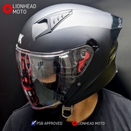 TRAX MOTORCYCLE HELMET TZ301 MATTE BLACK PSB APPROVED