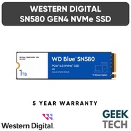 Western Digital WD Blue SN580 PCIe4.0 Gen4 NVMe SSD 500GB/1TB/2TB
