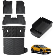 SMABEE Fit for 2024 2025 Chevy Trax Floor Mats & Backrest Mats & Cargo Liner, Center Console Organiz