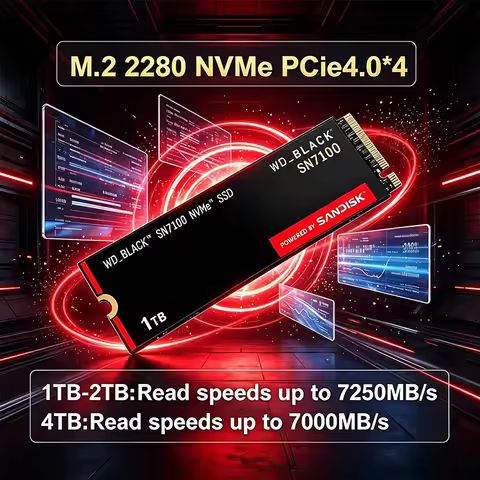 WD BLACK SN7100 PCIe 4.0 NVMe SSD 4TB Up to 7250MB/s Powered by SanDisk Internal Solid State Drive f