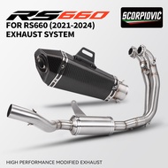 For RS660 TUONO 660 Full Exhaust System TUONO660 RS660 Motorcycle Exhaust Pipe Escape Moto Muffler E