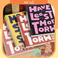 Cuffed Cover Notebook, A5 B5 Plastic Shackle Notebook with Have Least MESO Letters - Cuffed Design P