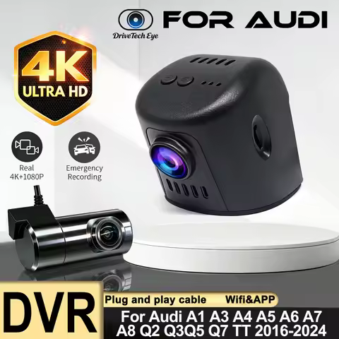 4K Plug And Play Dash Cam Wifi Car DVR For Audi a1 a3 a4 a5 a6 a7 a8 q3 q5 b5 b6 b7 b9 8v c5 c6 c7 2