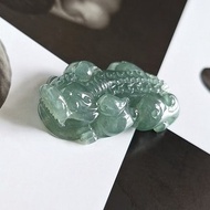 冰種招財貔貅吊墜 | 天然緬甸翡翠玉器玉墜