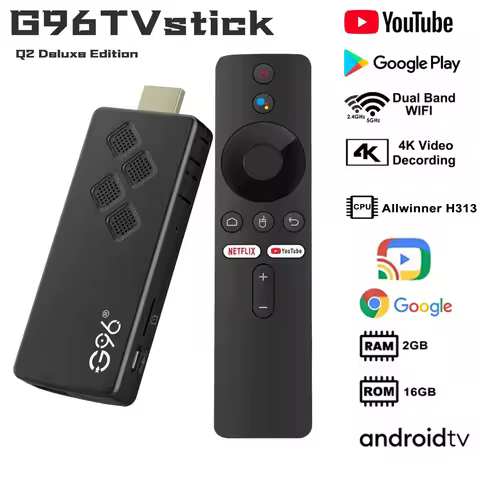 Global Version G96 TV STICK Android13 Smart TV Stick 4K HDR10+ Google Assistant Dual 2.4G5GWifi Yout