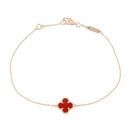 [Pre-owned] Van Cleef & Arpels Sweet Alhambra Carnelian Bracelet VCARN59K00 Wrist size 15.5/17cm K18