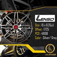 Lenso 15 x 6.25JJ 4X108 Silver/ Grey