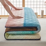 New color ！Foldable floor double-sided mattress Tatami Mattress foldable lazy mattress single Queen, king.  2-3cm thick tatami Rainbow mattress student dormitory mattress