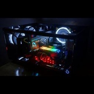 GEEEK茶色透明ATX迷你機箱itx小型便攜電腦臺式個性組裝matx水冷