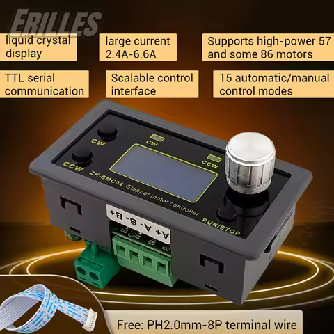 SMC04 Stepper Motor Drive Controller DC 10-30V Extended 8P Interface Forward And Reverse Control Com