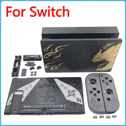 For Switch Monster Hunter Shell For Switch RISE Console Joy-con Replacement Shell Charging Base TV D