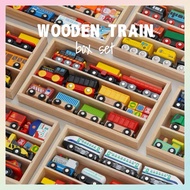 Wooden Train Set for Kids Electric & Push Trains Buildable Train Track with Easy Assembly Educationa