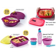 Tupperware Reheatable Divided Lunch Box Set , Crystalwave, Jollitup, Rock N Serve Square OR Round Click Set