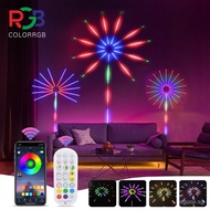 Led Fireworks Light with RGB 6m Music Synchronization Bluetooth Remote Control Holiday Decoration Light Party Decoration Light Music Festival Decoration Light APP Multiple Modes Y1