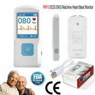 CONTEC PM10 ECG แบบพกพา EKG Monitor บลูทูธ Heart Beat Monitor แอลซีดี USB ECG CE  สีขาว