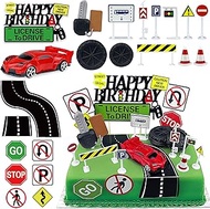 22Pcs Driver License Cake Tire Sculpture New Driving Cake Decorated 16th 17th Birthday Top for Celeb