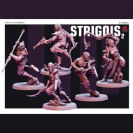 Strigoi Set 2-Space Dark Elves-Humanoid Elf/28mm scale 3D printed miniature RPG