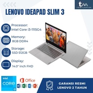 [✅Ori] Laptop Baru Lenovo Ideapad Slim 3/Core I3/Ram 8Gb/Ssd