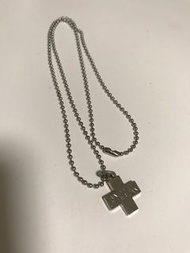 Andrew Christian cross necklace 簡約銀色十字架頸鏈
