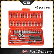 CarGuys 46pcs Wrench Set Spanner Socket Tool Set Repair Chrome Vanadium