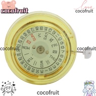 COCOFRUIT Cal.8205 Watch Movement, Metal Dual Calendar 3 Hands Dual Day Date Movement, Gold Watch Mo