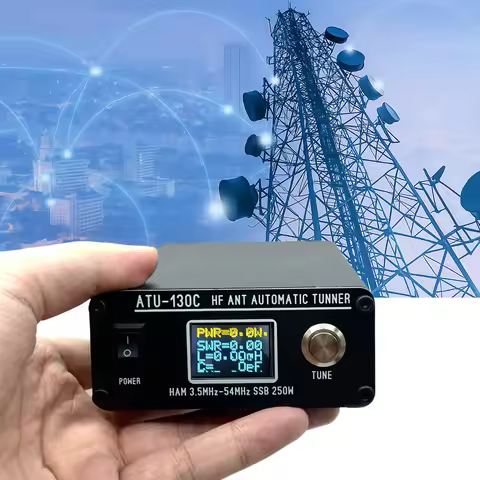 ATU130 3.5-54MHz 250W Micro Antenna Tuner HF Automatic Antenna Tuner Mini Antenna Tuner Miniature Au