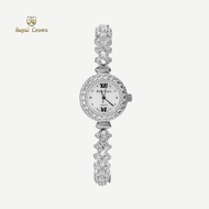 Royal Crown รุ่น 5266B นาฬิกาข้อมือผู้หญิงเล็กๆกันน้ำ ล้อมเพชร แบรนด์เนมแท้  - Vayo Jewelry