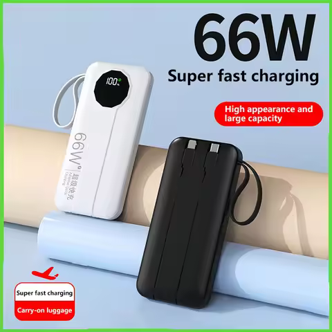 100000mAh High Capacity PowerBank 66W Super Fast Charging Portable External Battery Powerbank for ip