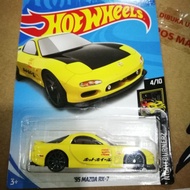 Hot Wheels Mazda RX7 HotWheels RX 7 Yellow Initial D