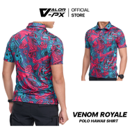 Valor PX - Venom Royale POLO Hawaii Shirt เสื้อโปโล ฮาวาย แขนสั้น เสื้อสงกรานต์ เนื้อผ้าดี ระบายอากา
