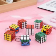 12Pcs Eco-Friendly 3x3 Rubik's Cube Keychains Mini Speed Puzzle Fidget Valentines Gift for Boyfriend