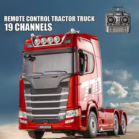 HUINA 1501 RC Alloy Tractor 19CH 2.4G Remote Control Trailer Truck Engineering Vehicle with Light So